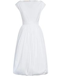 Marni - Boat-neck Cotton Midi Dress - Lyst