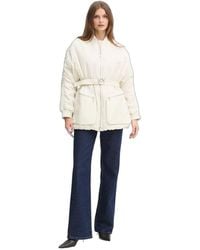Pinko - Pinko Quilted Nylon Down Jacket — Cream - Lyst