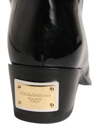 Dolce & Gabbana - Leather Knee High Heels Boots Shoes Accessory - Lyst