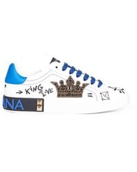Dolce & Gabbana - Leather Portofino Sneakers - Lyst
