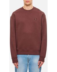 Maison Kitsuné - Fox Head Patch Crewneck Sweatshirt - Lyst