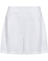 Blanca Vita - Viscose And Linen Pinxy Shorts - Lyst