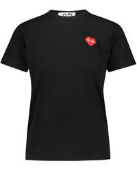 COMME DES GARÇONS PLAY - T-shirt With Red Pixelated Heart Clothing - Lyst