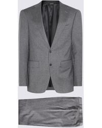 Canali - Grey Virgin Wool Two Pieces Suit - Lyst