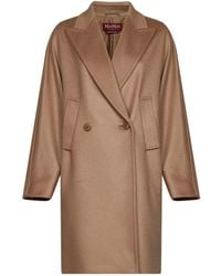 Max Mara - Camel Mstmastro Double-Breasted Midi Coat - Lyst