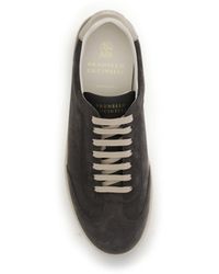 Brunello Cucinelli - Suede Sneakers Upper: Calf Leather Trainers - Lyst