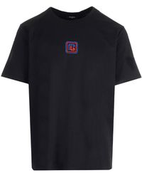 Balmain - Embroidered Pb Logo T-shirt - Lyst