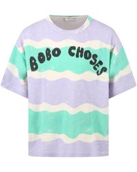 Bobo Choses T-shirt For Kids With Waves - Green