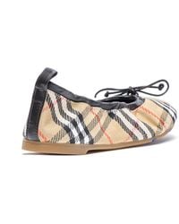 Burberry - Flat Shoes Fabric And Leather - Lyst