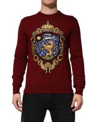 Dolce & Gabbana - Cashmere Lion Crest Pullover Sweater Clothing - Lyst
