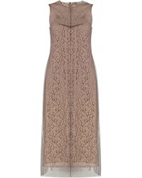 Fendi - Fendi Lace Overlay Midi Dress - Lyst