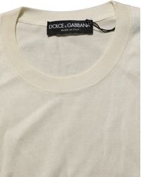 Dolce & Gabbana - 3-4 Sleeves Crewneck Pullover Sweater Silk Clothing - Lyst