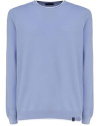 Fay - Cotton Sweater With Round Neck - Lyst