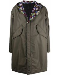Valentino - Optical-Print Parka Coat Clothing - Lyst