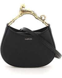 Lanvin - Leather Small Hobo Cat Nano Bag - Lyst