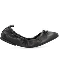 Hogan - Leather Ballet Flats Ballerina Shoes - Lyst