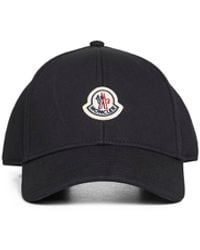 Moncler - Cotton Gabardine Baseball Cap - Lyst