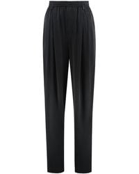 Alexander Wang - Elasticated Waist Trousers Cuprammonium Rayon Wide-Leg - Lyst