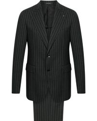Tagliatore - Charcoal Pinstriped Single-Breasted Wool Suit - Lyst