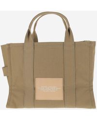 Marc Jacobs - Medium Tote Bag With Logo Print Cotton Handbags - Lyst