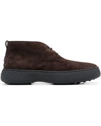 Tod's - Brown Suede W. G. Desert Boots - Lyst