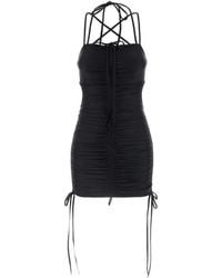 ワンピース BALENCIAGA Black stretch nylon mini dress Balenciaga Stretch Nylon Mini Dress in Black | Lyst