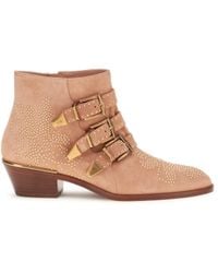 Chloé - Suede Susan Boots Calf Leather Bos Taurus - Lyst