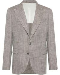 Brunello Cucinelli - Light Silk Linen Blazer - Lyst