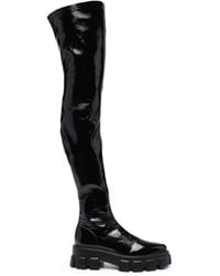 Louis Vuitton, Shoes, Louis Vuitton Skyline Thigh Black Suede Over The Knee  Boots Sz 37
