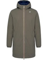 K-Way - Jacket Jacob St Warm Double Army- Depth Army/ Nylon - Lyst
