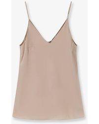 Brunello Cucinelli - Stretch Silk Top - Lyst