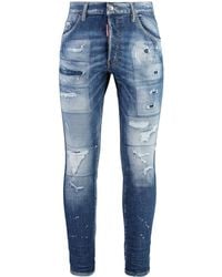 DSquared² - Destroyed Slim Fit Jeans - Lyst