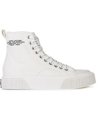 Marc Jacobs - 'the High Top' White Canvas Sneakers - Lyst