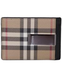 Burberry - Chase Check Beige Cardholder - Lyst