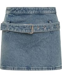 Ambush - Denim Mini Skirt - Lyst