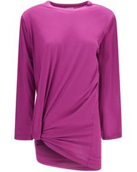 Balenciaga - Asymmetric Long-Sleeve T-Shirt Cotton T-Shirts And Polos - Lyst