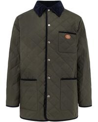 Valentino - Quilted Jacket With Vlogo Signature Patch - Lyst