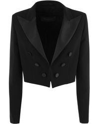Max Mara Pianoforte - Double-Breasted Long-Sleeved Jakcet - Lyst
