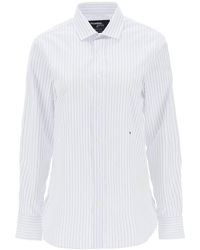HOMMEGIRLS - Striped Poplin Shirt - Lyst