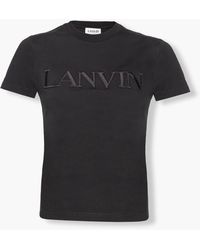 Lanvin - Logo Embossed T-Shirt - Lyst