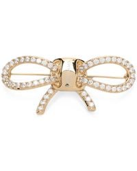 Ferragamo - Vara Bow Brooch- Brass Brooches & Pins - Lyst