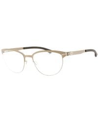 Ic! Berlin - Eyeglasses Oval Full Rim, Shiny Bronze Warm Frame And Clear Demo Lenses Lens Theingenuem1417073 - Lyst
