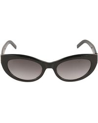 Saint Laurent - Ysl Hinge Oval Frame Sunglasses - Lyst