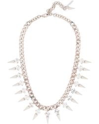 Alessandra Rich - Choker With Crystals And Spikes - Lyst