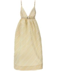 Ganni - 'Off- Stripe Strap' Dress - Lyst