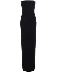 Norma Kamali - Long Square-Neck Dress Polyester - Lyst