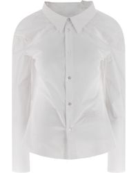 MM6 by Maison Margiela - 'Numeric Signature Mm6' Embroidered Shirt - Lyst