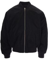 DIESEL - Reversible Bomber Jacket With Ribbed Trims And Oversized Emblem - Lyst