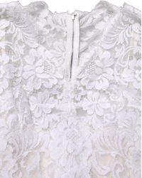 Dolce & Gabbana - Cotton Floral Lace Long Gown Dress Nylon Viscose - Lyst