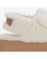 Moon Boot - Shearling Sandals With Thick Sole - Lyst